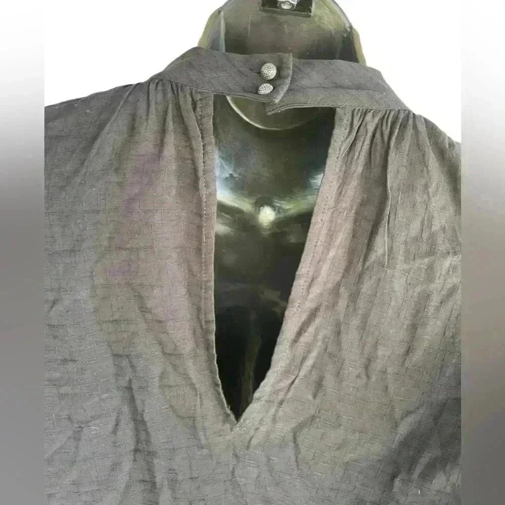 Anthropologie Maeve High-neck Cutout Blouse Black size small gently used - Picture 7 of 10